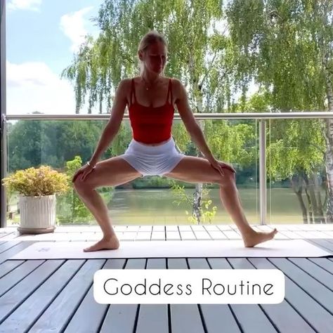 Best Tips Yoga on Instagram: "If you’re looking to improve your flexibility and haven’t found the right routine yet, If stiffness is making your yoga practice difficult. You can access my carefully selected stretches tailored for your flexibility routine => Link in my BIO @best_tips_yoga  Thanks for sharing @Ania_75  I’ve got a Goddess routine for you today.  Perform each exercise for 1 min. Take a 10 sec rest in between each exercise.  #yogatutorials #yogaroutine #yogadailypose #yogamorning #yogaposestoday #yogaeducation #yogahappy #yogatip #yogalifestyles #yogaeverday #yogamoves #yogaworkout #yogabeauty #yogaexercises #yogalifetips #yogahomepractice #yogahealth #yogatipsforbeginners #yogamood #yogapratice #yogaworks #yogalovers❤️ #yogatrainer #yogagoal #yogateaching #yogadayeveryday #yog Goddess Routine, Goddess Pose Yoga, Yoga Hips, Goddess Pose, Yoga Education, Yoga Goddess, Flexibility Routine, Yoga Daily, Yoga Trainer