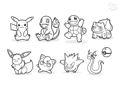 Bulbasaur Tattoo Outline, Easy Pokemon Tattoo, Pokemon Outline Tattoo, Pokemon Tattoo Stencil, Cute Pokemon Tattoo, Pokémon Doodle, Pokemon Line Art, Pokemon Flash Tattoo, Pokemon Drawings Sketches