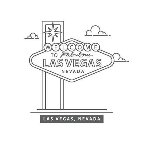 Las Vegas Doodles, Vegas Doodles, Welcome To Las Vegas Sign, La Sign, Vegas Girls Trip, Los Vegas, Vegas Tattoo, Vegas Skyline, Vegas Theme