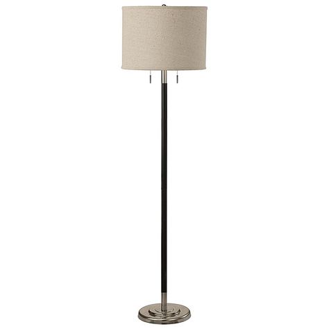 allen + roth 62.5-in Satin Nickel Contemporary/Modern Standard Shaded Floor Lamp Indoor Floor Lamp with Fabric Shade Indoor Floor Lamps, Modern Style Decor, Bronze Floor Lamp, Traditional Floor Lamps, Allen Roth, Arm Floor Lamp, Contemporary Floor Lamps, Metal Floor Lamps, Room Lamp