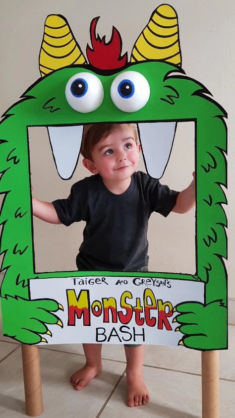 Diy craft for a little monster themed party. Little monsters, Cute monsters, Photo booth? Photo props, Boys party ideas Baby First Birthday Party Ideas, Monster Theme Classroom, Monster Classroom, Monster First Birthday, Monster Baby Showers, Monster Decorations, Little Monster Birthday, Monster 1st Birthdays, Monster Inc Birthday