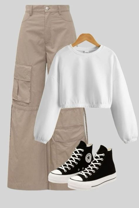 Outfit Ideas For School, Casual College Outfits, Casual Outfits For Teens, Cute Dress Outfits, Korean Casual Outfits, Casual Preppy Outfits, Trendy Outfits For Teens, Everyday Fashion Outfits, Casual Day Outfits