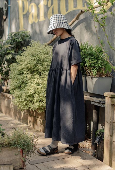 Oversize Dress Outfit, Modest Dresses Casual, Oversized Dress, Modest Fashion Outfits, Dress Outfit, Modest Dresses, Outfits Casuales, Modest Outfits, Cotton Dress