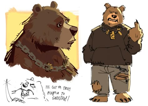 Bear Character Design, Baby Sketch, The Three Bears, The Last Wish, Bear Character, Bear Pictures, Animal Sketches, Arte Animal, Human Art