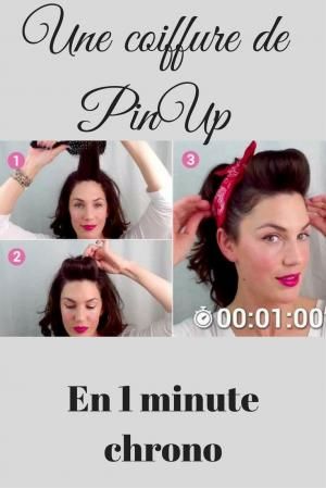 Une superbe coiffure de Pin Up en 1 minute chrono Maquillage Pin Up, Stile Pin Up, Cabelo Pin Up, 50s Hairstyles, Pin Up Looks, Victory Rolls, Retro Makeup, Rockabilly Hair, Pin Up Hair