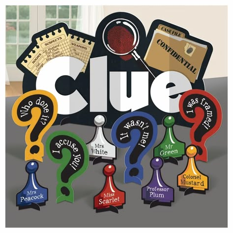 Jubilee Ideas, Beta Club, Clue Game, Board Game Themes, Detective Theme, Clue Party, Mystery Dinner Party, Mystery Parties, Adult Party Themes