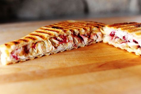 turkeypanini Thanksgiving Panini, Turkey Panini, Cheese Panini, Dash Diet Recipes, Panini Recipes, Leftover Cranberry Sauce, Thanksgiving Turkey Leftovers, Leftover Turkey Recipes, Pioneer Woman Recipes