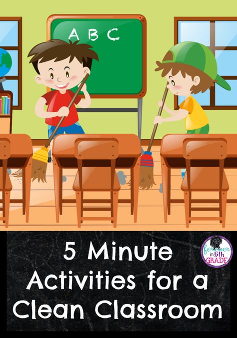 On the very first day of school, I begin instilling in my students an appreciation for the neat and organized wonder that is our classroom. I ask them if they like the way the classroom looks and tell them how long I worked to get it looking like this. Then I explain that it is now up to all of us to work together and maintain this neat and orderly environment. There are several five minute activities I use with my students to keep a clean classroom all year long! 6th Grade Activities, Clean Classroom, Character Education Lessons, School Clean, 5th Grade Activities, 3rd Grade Activities, Teaching Third Grade, Classroom Projects, Experiential Learning