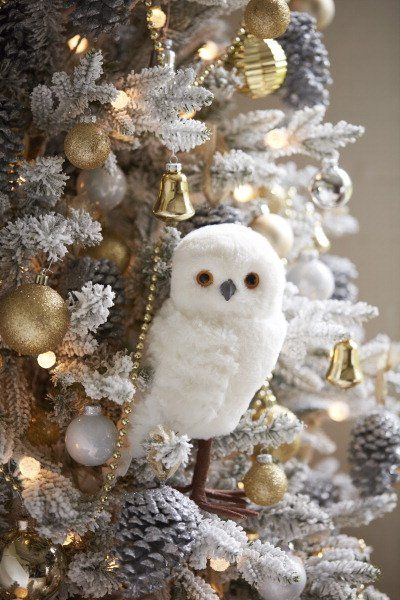 Bring your Christmas tree to life with a variety of ornaments, tree toppers and other decorations in a variety of styles and themes from Lowe's.  #holiday #decor Christmas Tree With Bird Theme, Owl Theme Christmas Tree, Bird Themed Christmas Tree Decorating Ideas, Owl Christmas Tree Ideas, Owl Christmas Tree Topper, Christmas Owl Wreath, Best Christmas Decorations, Owl Christmas Tree, Small Christmas Trees Decorated