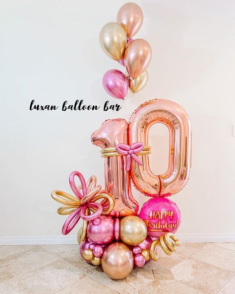 12 Balloon Bouquet, 12 Birthday Balloons, New Year Balloon Bouquet, 10 Balloon Bouquet, Birthday Balloon Bouquet For Her, 15 Balloon Bouquet, Barbie Balloon Bouquet, Ten Year Old Birthday Party Ideas, Balloon Number Bouquet