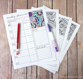 Free Printable Coloring Weekly Planner #ad #PilotYourLife Coloring Journal Pages, Printable Agenda Pages Free, Happy Planner Notebook Ideas, Diy To Do List, Work Planner Printable, Weekly Planner Free Printable, Weekly Planner Free, Idee Cricut, Printable Ideas