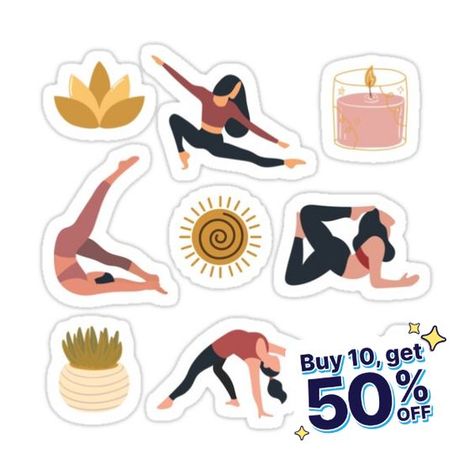 Red Yoga Pack Sticker by Hedda Young Yoga Stickers, Workout Pilates, Relaxing Yoga, Instagram Layout, Healthy Girl, Girl Stickers, Window Decals, Sticker Pack, Printable Stickers