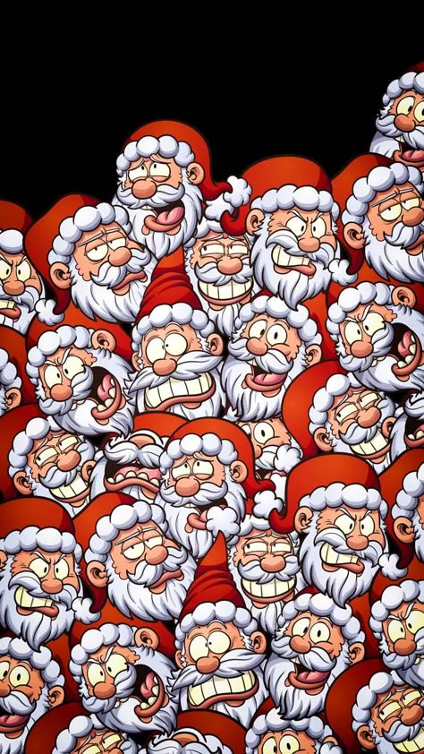 Crazy Santa IPhone Wallpaper HD - IPhone Wallpapers : iPhone Wallpapers Christmas Eve Wallpaper, Whimsical Background, Cute Christmas Backgrounds, Wallpaper Para Iphone, Wallpaper Holiday, Christmas Wallpaper Hd, Christmas Lockscreen, Fireplace Tv Wall Decor, Iphone Wallpapers Hd