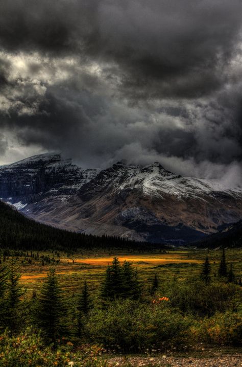 Storm Clouds, Banff, Alberta, Canada Banff Alberta Canada, Banff Alberta, Areas Verdes, Storm Clouds, Banff National Park, Cool Landscapes, Incredible Places, Alberta Canada, Landscape Photos