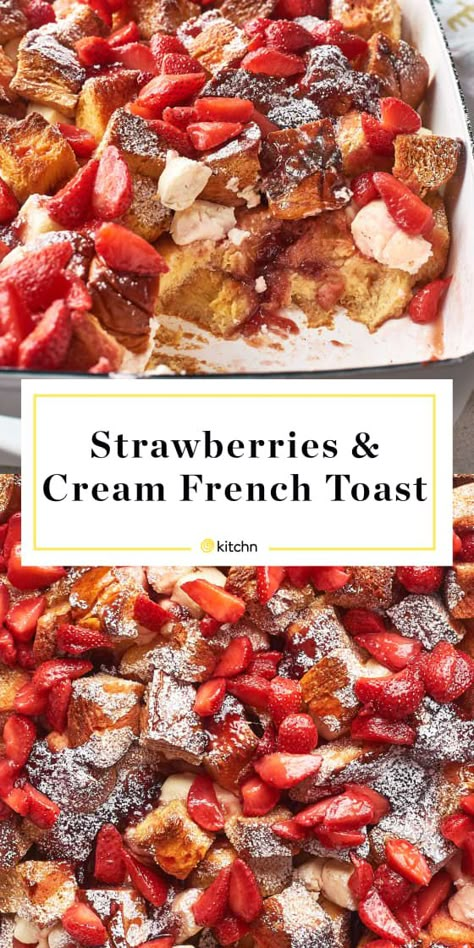 French Toast Casserole Recipe, Strawberry French Toast, French Toast Casserole Recipes, Breakfast And Brunch, French Toast Bake, French Toast Casserole, French Toast Recipe, Toast Recipes, Breakfast Brunch Recipes