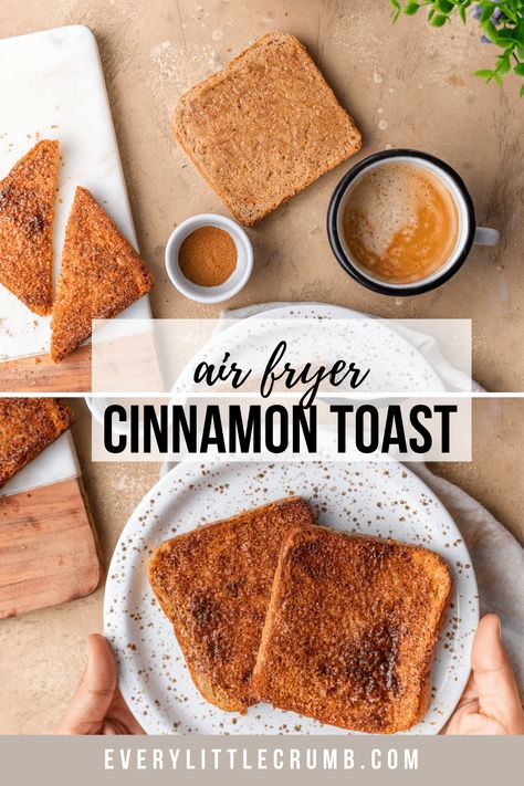 Air Fryer Cinnamon Toast Air Fryer Cinnamon Toast, Toast Airfryer, Toast Air Fryer, Cinnamon Toast Air Fryer, Air Fryer Breakfast, Cinnamon Toast In Air Fryer, How To Make Toast In Air Fryer, Cheese Toast In Air Fryer, Air Fryer Desserts