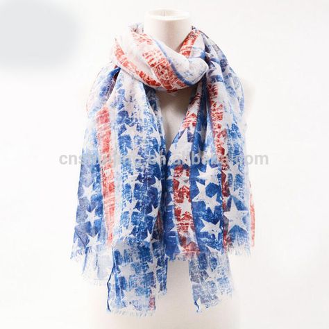 180*90cm national flag scarf chiffon voile woman beach shawl scarves Pride Flag Design, American Flag Scarf, America Pride, Beach Shawl, July Holidays, Patriotic Stars, Striped Scarves, Woman Beach, National Flag