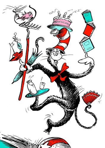 The Cat In The Hat multitasking/juggling and a recipe for chicken chile verde burritos on the blog! The Juggler — All Good Things Dr. Seuss Book, Seuss Classroom, Dr. Seuss, Oliver Jeffers, Dr Seuss Quotes, The Cat In The Hat, Seuss Quotes, Dr Suess, Nursery Inspo