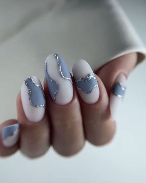 33 Summer Blue Nails Ideas: Spanning the waves of the Blue Ocean Wow Nails, Gel Nails Diy, Minimal Nails, Basic Nails, Casual Nails, White Nail Designs, Nail Photos, Nail Swag, White Nail