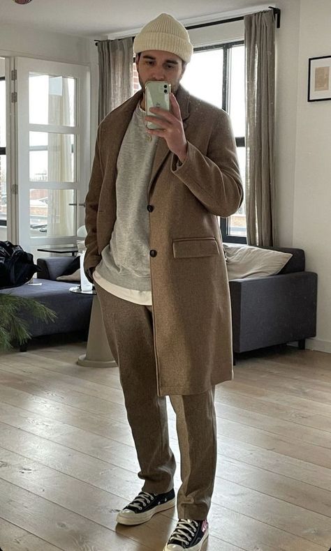 Men’s Long Coat Outfit, Mens Cold Winter Outfits, Men Wool Coat Outfit, Autumn Winter Mens Fashion, London Mens Fashion Winter, Mens Holiday Outfits Winter, Mens Winter Outfits 2023, French Men Outfit, Mens Outfit Inspo Fall