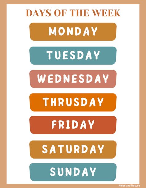 Learn Spanish Days of the Week: Fun Spanish Songs for Kids Teaching Colours, Fun Songs For Kids, Posters For Classroom, Spanish Curriculum, Spanish Lessons For Kids, Spanish Basics, Family Poems, Spanish Songs, Spanish Reading