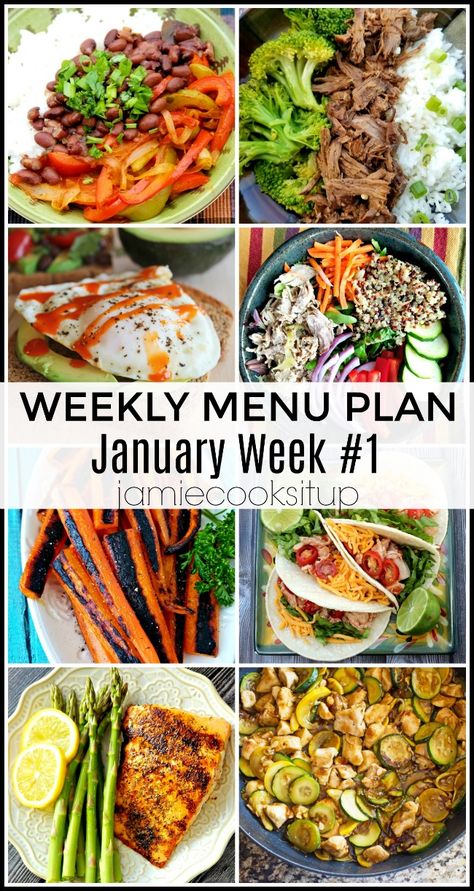 Healthy Menu Plan, Spicy Pulled Pork, Weekly Menu Plan, Weekly Menu Planning, Ham And Beans, Ham And Bean Soup, Crockpot Soup Recipes, Healthy Menu, Menu Plan