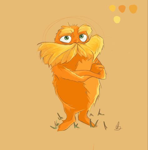 The Lorax Drawing, Lorax Drawing, Art On Procreate, Lorax Movie, Drawing Bodies, Lorax Party, Procreate Art, School Organization Notes, The Lorax