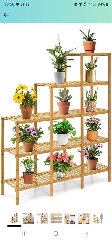 Decor Ladder, Bamboo Plant Stand, Utility Shelf, Utility Shelves, Bamboo Construction, Bamboo Plant, Bamboo Shelf, Shelf Bathroom, Plant Shelf