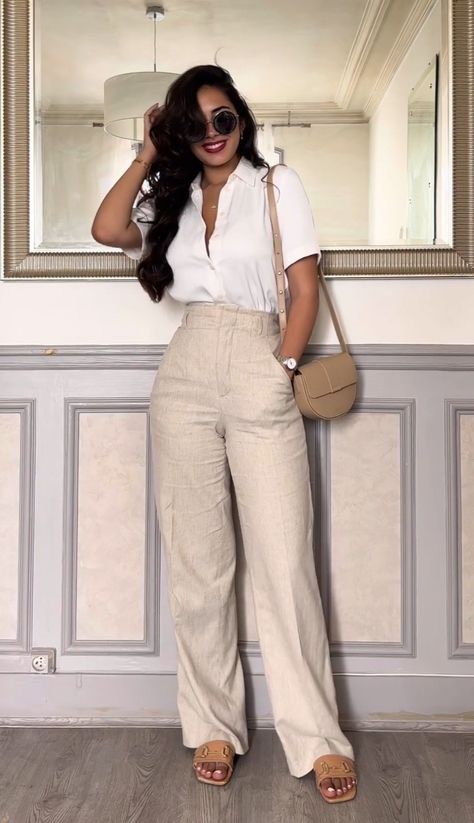 Business Woman Summer Outfit, Proffesional Woman Outfits Summer, Grad Attendee Outfit, Girly Outfits Aesthetic Summer, Outfits For A Graduation Guest, Classy Neutral Outfits, Jw Convention Outfits, Professional Outfits Summer, Office Wear Aesthetic