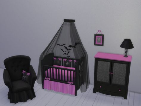 Sims 4 Gothic Nursery Cc, Sims4 Room Decor Cc, Sims 4 Vampire Nursery, Sims 4 Goth Nursery, Alt Room Sims 4 Cc, Sims 4 Goth Cc Decor, Sims4 Cc Witch Furniture, Ts4 Cc Vampire Furniture, Sims 4 Goth Bedroom Cc