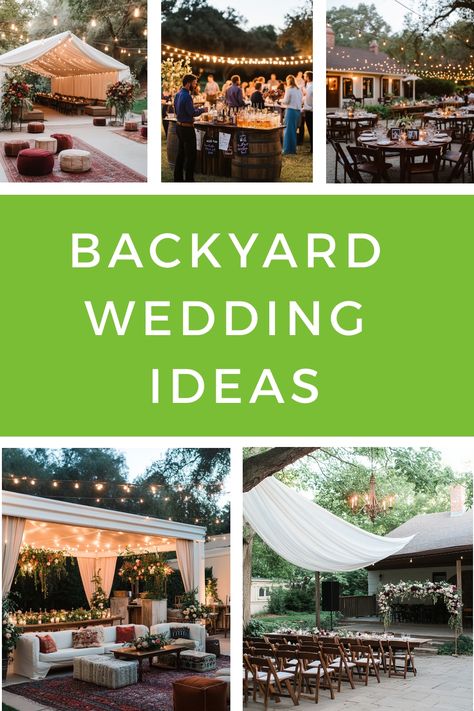 Inspo for the perfect backyard wedding that shows you don't have to spend a fortune and can do it on a budget. Southern Front Porch Ideas, Backyard Wedding Decor, Southern Front Porch, Backyard Wedding Ideas, Fall Backyard, Diy Backyard Wedding, Cozy Desk, Boho Mid Century, Black Countertops