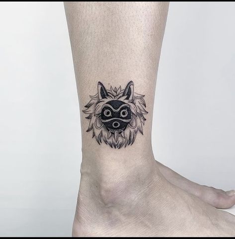 Princess Mononoke Tattoo, Tatuaje Studio Ghibli, Ghibli Tattoos, Studio Ghibli Tattoo, Ghibli Tattoo, Forearm Band Tattoos, Princess Tattoo, Elements Tattoo, Sick Tattoo