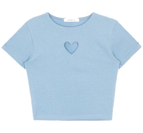 Shirts Crop, Custom T Shirt Printing, Blue Crop Top, Heart Cut Out, T Shirt Png, Blue Crop Tops, Crop Top Outfits, Cut Out Top, Crop Top And Shorts