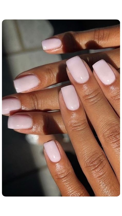 xo Short Nails Light Colors, Luminary Nails Short, Square Nails Inspo Summer, Milky Pink Nails Gel, Natural Looking Dip Nails, Baby Pink Square Nails, Nails Court, Extra Short Square Nails, Square Nude Nails