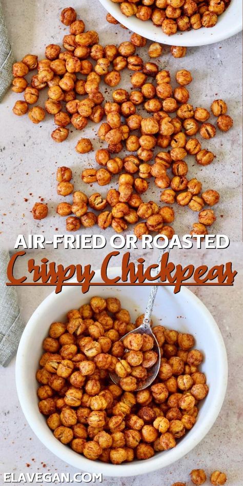 Airfryer Garbanzo Beans, How To Roast Garbanzo Beans, Airfryer Roasted Chickpeas, Airfry Garbanzo Beans, Airfryer Chickpeas Healthy Snacks, Chick Peas Roasted In Air Fryer, Crispy Chickpeas Air Fryer, Chickpeas In Airfryer, Roasted Chickpeas Air Fryer