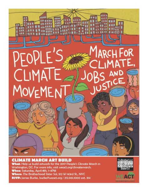 Climate Art Build Flyer - WE ACT for Environmental Justice Justice Poster, Walkway Over The Hudson, Pokemon Jigglypuff, Easy Crafts To Sell, Climate Justice, Arts And Crafts House, Environmental Justice, Social Art, Justice Design