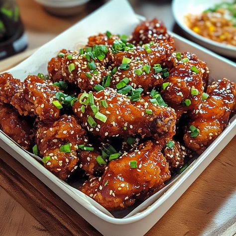 Sweet & Spicy Korean Fried Chicken | My Savory Twist Yangnyeom Chicken, Sweet And Spicy Sauce, Spicy Korean, Korean Fried Chicken, Korean Street Food, Chili Paste, Korean Street, Rice Vinegar, Sweet And Spicy