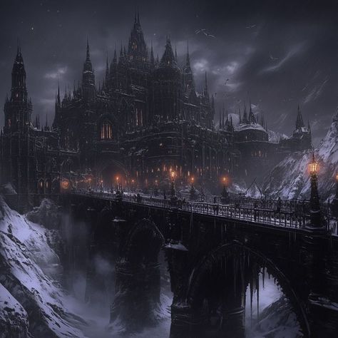 Evil Castle Aesthetic, Gothic Palace Aesthetic, Dark Gothic Castle Aesthetic, Night Castle Aesthetic, Dark Fantasy Kingdom Aesthetic, Fantasy Dark Kingdom, Dark Realm Aesthetic, Night Fantasy Aesthetic, Gothic Town Aesthetic