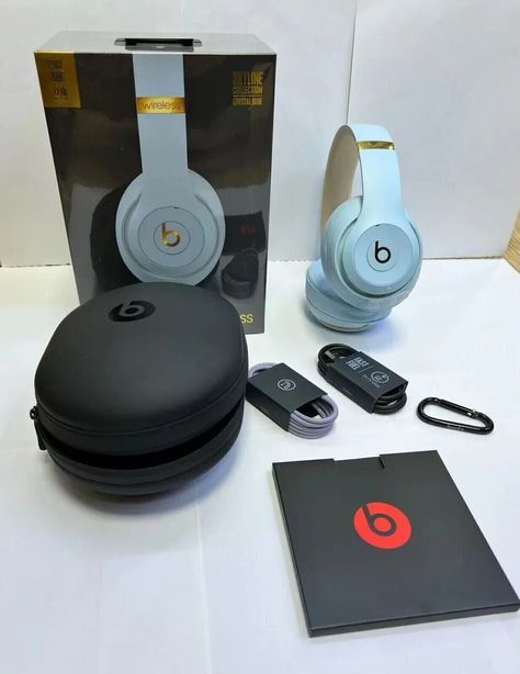 Beats By Dr Dre Studio3 Wireless Headphones - Brand New and Sealed U Pick Color | eBay Over The Ear Headphones, Dre Headphones, Beats Studio, Beats By Dre, Ear Headphones, Audio Headphones, Crystal Blue, The Ear, Wireless Technology