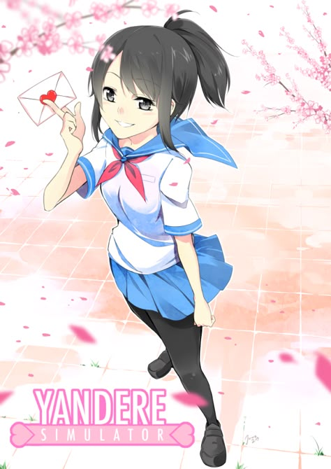 Yandere Chan, Ayano Aishi, Yandere Simulator, Anime Character, Red, Anime, Black