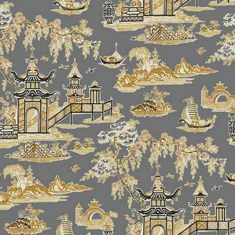 Wallpaper Boulevard, Discount Wallpaper, Asian Wallpaper, Stripped Wallpaper, Bohemian Modern Style, Chinoiserie Motifs, Toile Wallpaper, Toile Pattern, York Wallpaper