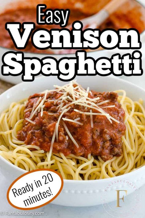 Venison Spaghetti, Leftover Spaghetti Recipe, Easy Venison Recipes, Instant Pot Spaghetti Recipe, Crockpot Spaghetti, Spaghetti Recipes Easy, Ground Venison, Spaghetti Meat Sauce, Deer Meat Recipes