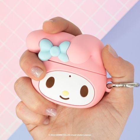 HELLO KITTY & FRIENDS FIGURE CASES ♡ Fun, unique, 3D Designs Featuring beloved Sanrio characters My Melody and Kuromi! CUTE & CONVENIENT ♡ Comes with an aluminum carabiner clip for attaching to purses, bags, and backpacks - carabiner loop can also be used to attach wrist straps, charms, or ring holders (not included) SUPER SAFE ♡ Two-Piece Design makes this case easy to apply and remove, with a snug, full-coverage fit that won't slip off; moisture, dust, and shock resistant, providing extra drop My Melody Keychain, Hello Kitty Friends, Sanrio My Melody, Ring Holders, Carabiner Clip, Airpods Case, Sanrio Characters, My Melody, Hello Kitty