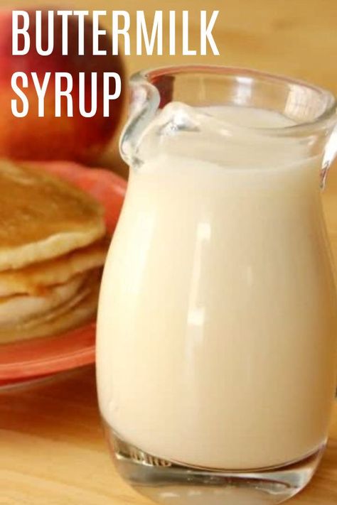 Call me crazy, but I have never been much of a maple syrup fan. I like maple flavored foods, but there just something about syrup, I don't love. But I couldn't have dry pancakes? So I decided to do a little experiment, and my experiment actually turned into a syrup masterpiece. This Buttermilk Syrup is the best of the best.