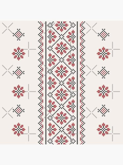 Jordanian Embroidery Pattern, Arabic Embroidery Pattern, Arabic Embroidery Design, Jordanian Pattern, Arab Embroidery, Tatreez Pattern Design, Arab Pattern, Cross Stitch Border Patterns, Arabic Pattern Design