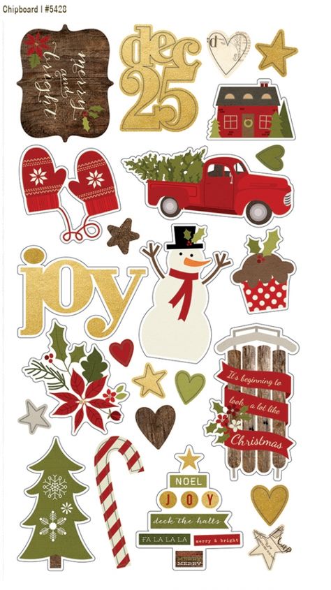 5428_SS_Cozy_Chipboard Have A Holly Jolly Christmas, Holly Jolly Christmas, Navidad Diy, Christmas Collectibles, 12 December, Jolly Christmas, Christmas Scrapbook, Scrapbook Printables, Echo Park