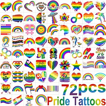 Tattoos Rainbow, Gay Pride Tattoos, Pride Decorations, Pride Accessories, Pride Tattoo, Tattoos Temporary, Rainbow Butterfly, Face Tattoos, Body Stickers