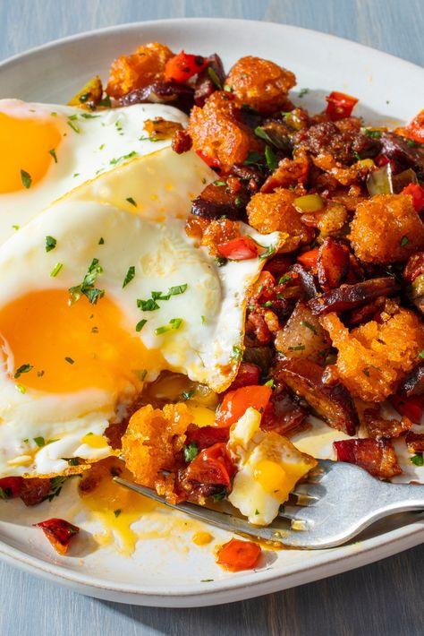 Spanish Migas, Migas Recipe, Leftover Bread, America's Test Kitchen Recipes, Spanish Dishes, Fry Bread, America's Test Kitchen, Cooks Illustrated, Fried Eggs