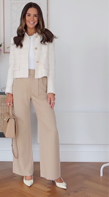 Miami Work Outfit, Work Clothes Women, Doctor Clothes, Neutral Ootd, Sloane Tailored Pant, Workwear Women, Professional Workwear, Interview Outfits, Outfit Elegantes