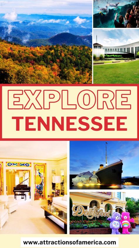 Planning the perfect trip to Tennessee? Read this post for all the best things to do in Tennessee! — Tennessee travel guide | Tennessee vacation | Tennessee attractions | Tennessee things to do | Places to visit in Tennessee | Memphis Things To Do | Tennessee Sights | Places to visit in Gatlinburg #Tennesseethingstodo #TennesseeAttractions #Tennessee #attractionsofamerica Day Trips In East Tennessee, Fun Things To Do In Tennessee, Places To Visit In Tennessee, Tennessee Memphis, Things To Do In Tennessee, Tennessee Family Vacation, Tennessee Attractions, Memphis Zoo, Tennessee Road Trip